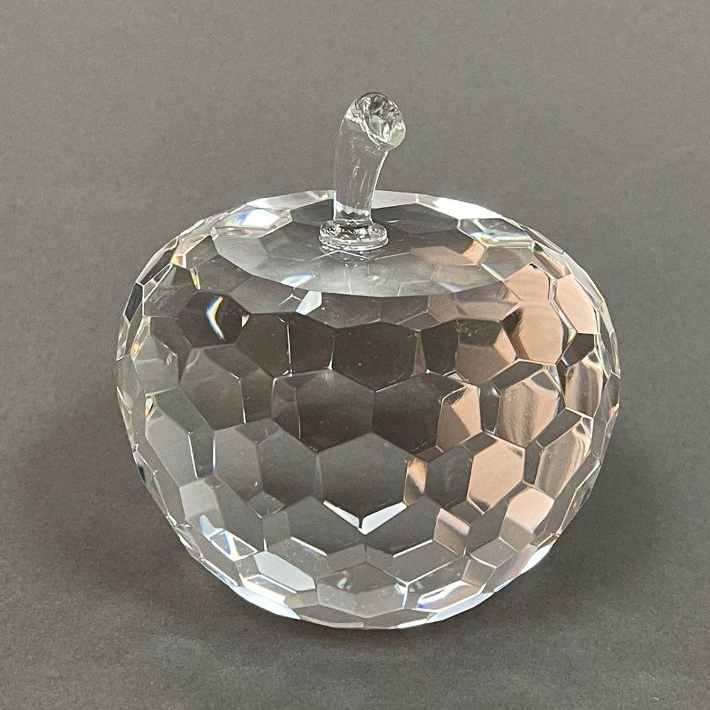 Lucien Piccard Crystal Apple‎ Paperweight Clear